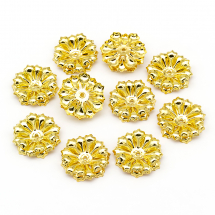 Nakładki na Koraliki Mosiądz Trwała Powłoka 24x6mm Kolor: Złoty 10szt/opakowanie (13WB26195)