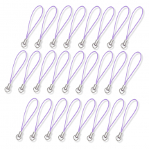 Baza Zawieszki do Breloków, Nylon i Mosiądz, Liliowy, 60x0.8mm, 25szt (13WB26217)