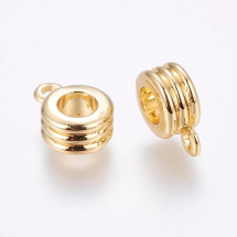 Бейл Латунь, Колонка , Стійке Покриття Золото 18К, Розмір: 12х9х5мм, Отвір 2мм, Внутрішній Діаметр 5мм, (13WB26254)