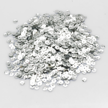 Cekiny Plastikowe Okrągły 6-7x0,5mm Kolor: Srebrny około 4250szt/50g (13WB26418)