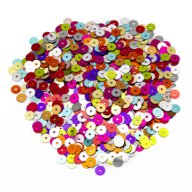 Cekiny Plastikowe Okrągły, do Haftu i Rękodzieła, Mix, 6x0.2mm, 3000szt/50g (13WB26419)