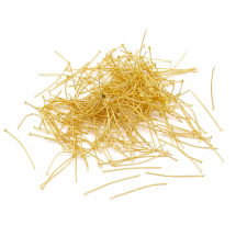 Szpilki Gwoździe Żelazo 40х0.7mm Kolor: Złoto około 290szt/50g (5WB4030)