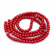 Perła Szklane Matowe, 6-6.5mm 140szt/sznur (13WB26497)