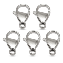 Застібка Карабін-Лобстер Нержавіюча Сталь, 13х8х4мм, Отвір 1.5мм, (13WB26722)