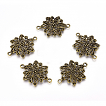 Zawieszka Łącznik Stop Metalu 40x28x2.5mm Otwór 2.5mm Kolor: Brązowy 5szt (13WB26809)