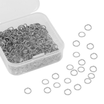 Kółeczka Ogniwka Pojedyncze Otwarte Żelazo Kolor: Platyna 6x0.7mm około 380 szt/zestaw (13WB27026)