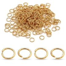 Kółeczka Ogniwka Pojedyncze Otwarte, do Rękodzieła i Biżuterii, Stal Nierdzewna, Złoto, 4x0.5mm, 100szt (13WB27053)
