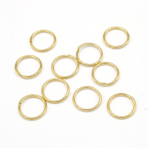 Kółeczka Ogniwka Pojedyncze Otwarte Mosiądz Trwała Powłoka Pozłacane 24K 6x1mm 10szt (13WB27110)