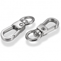 Застібка Поворотний Карабін-Лобстер, Сплав, Колір: Платина, Розмір: 32х13х6мм, Отвір 4.5х8мм, (13WB27345)