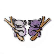 Naszywka Naprasowanka Termiczna Koala 52.5x47x1.8mm Kolor: Fioletowy 2szt (13WB27348)