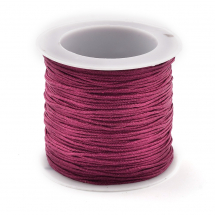 Sznurek Nylonowy, do Bransoletek Makramy i Biżuterii, Ciemnoczerwony, 0.8mm, ok. 27m/szpula, (13WB27460)