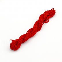 Sznurek Jubilerski Nylonowy, do Tworzenia Biżuterii, Czerwony, 2mm, około 12m/wiązka (13WB27465)