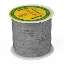 Sznurek Nylonowy, Pleciony, do Tworzenia Biżuterii, Ciemnoszary, 0.8mm, około 90m/szpula (13WB27479)