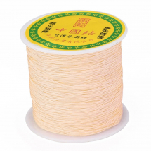 Шнур Нейлоновий Плетений для Макраме та Біжутерії, Світло-Жовтий, 0.8мм, 90м/котушка, (13WB27485)