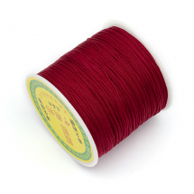 Шнур Нейлоновий Плетений для Макраме та Біжутерії, Цегляний, 0.8мм, близько 90м/котушка, (13WB27486)