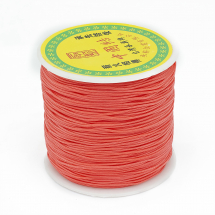 Sznurek Nylonowy Pleciony do Makramy i Bizuterii, Pomidorowy, 0.8mm, 90m/ szpula (13WB27489)