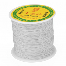 Шнур Нейлоновий Плетений для Макраме та Біжутерії, Світло-Сірий, 0.8мм, близько 90м/котушка, (13WB27502)