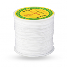 Sznurek Nylonowy, Pleciony, do Tworzenia Biżuterii, Biały, 0.8mm, około 90m/szpula (13WB27509)