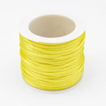 Шнур Нейлоновий Плетений круглий, Колір: Жовтий, Товщина 2мм, близько 10м/котушка, (13WB27530)