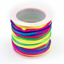 Шнур Нейлоновий Плетений Круглий для Плетіння Макраме, Різнокольоровий, 2мм, близько 10м/котушка, (13WB27534)