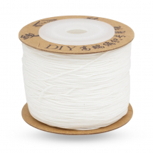 Sznurek Nylonowy Jubilerski, do Makramy i Biżuterii, Biały, 0.6mm, 100m/szpula (13WB27540)