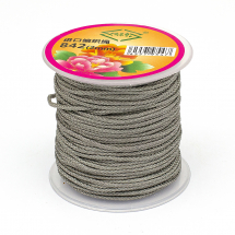 Sznurek Nylonowy Pleciony, Srebrny, 2mm, 23m/szpula (13WB27555)