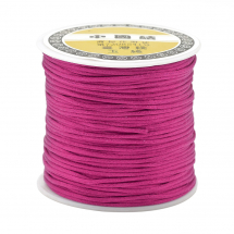 Sznurek Nylonowy Satynowy, Fioletowy-Czerwony, 1mm, 70m/szpula (13WB27584)