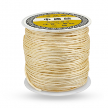 Sznurek Nylonowy do Robienia Bransoletek i Biżuterii, Satynowy, Jasny Khaki, 1mm, 70m/szpula (13WB27589)