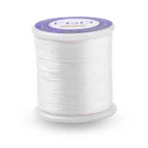 Nylonowa Nić, Japonia, Nylon 66, z Powłoką do Koralików, Biała, 0.1mm, 50m/szpula (13WB27591)
