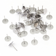 Baza do Puset, pod Kaboszon, Stal Nierdzewna, 12x5mm, Szpilka 0.6mm, 50szt (13WB27843)