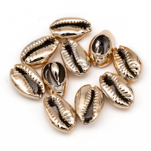 Muszle Morskie Kauri Galwanizowane Bez Otworu Kolor: Koralowy 17-21x11-14x6-8mm 10szt (13WB27770)