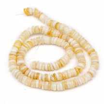 Намистини з Морських Мушель, Самородок, Колір: Білий, Розмір: 4.9-6x0.4-6мм, Отвір 1.4мм, близько 40см/нитка, (13WB27785)