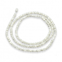 Намистини Натуральний Білий Морський Перламутр Круглі, 2мм, Отвір 0.5мм, близько 190шт/38см/нитка, (13WB27789)