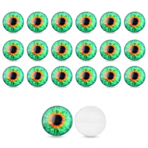 Oczy Kaboszony Szklane do Rękodzieła, Jasnozielony, 12x4mm, 20szt (13WB27918)