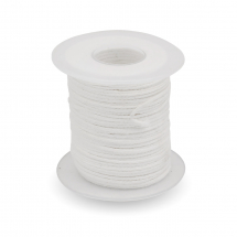Eko Knot do Świecy, Bawełna, 18-warstwowa, Biały, 2x0.5mm, około 61m/szpula (13WB27923)
