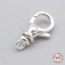 Srebro 925 Zapięcie Karabińczyk Lobster, 15x8x4.5mm, Otwór 1.2mm, 1szt (13WB28020)