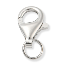 Srebro 925 Zapięcie Karabińczyk-Lobster, z Kółkiem, Rodowane, 13mm, Karabińczyk 11x6x2.8mm, 1szt (13WB28029)