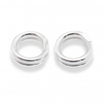 Srebro 925 Kółeczka Ogniwka Podwójne, 7x1mm, średnica wewnętrzna 5.5mm, 2 szt (13WB28043)