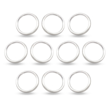 Srebro 925 Kółeczka Ogniwka Pojedyncze, Otwarte, 6x0.5mm, średnica wewnętrzna 5mm, 10szt (13WB28057)