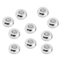 Koraliki Mosiądz, Powłoka Odporna Srebro 925, Płaski Okrągły, 4x1.5mm, Otwór 1.5mm, 10szt (13WB28258)