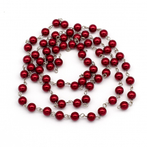 Łańcuszek z Koralikami Żelazo 8-8.5mm Kolor: Platyna Długość łańcuszka 1m (13WB28396)