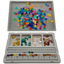 Zestaw Organizer 2-częściowy do Projektowania Biżuterii, Plastik Flokowany, 28.5x19.5cm, 1 szt (13WB28392)