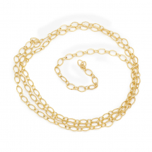 Łańcuch Mosiądz, do Rękodzieła i Biżuterii, 18K Pozłacany, 8.5x6x0.7mm i 5x3.5x1mm, 1m/szpula(13WB28422)