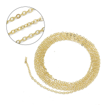 Łańcuch Kotwiczny Mosiądz, Trwała Powloka, Pozłacana 18K do Rękodzieła i Biżuterii, 2.5x2x0.3mm 1m/szpula (13WB28454)