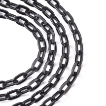 Łańcuch Kotwiczny Aluminium 15x9x1.8mm Kolor: Czarny Długość łańcuszka 1m(13WB28458)