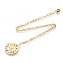 Naszyjnik Łańcuch z Wisiorem Splot Kotwiczny Stal Nierdzewna Znaki Zodiaku Rozmiar: 40cm 1szt (13WB28577)