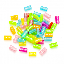 Koraliki Akrylowe, Przezroczyste, Lakierowane, Prostokątne, Mix, 7.5x15x4.5mm, otwor 3mm, okolo 60szt/25g (13WB28625)