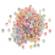 Koraliki Akrylowe, Świecące w Ciemności, Płaskie Okrągłe, Mix, 7x3.5mm, okolo 180szt/25g (13WB28629)