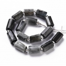 Koraliki Naturalny Sokole Oko, Kolumna, Fasetowane, 8-11x6-8x5-7mm, około 15szt/17mm/sznur (13WB28648)