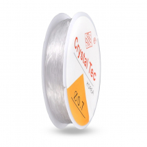 Nić Silikonowa, Elastyczna, do Tworzenia Bransoletek, Bezbarwna, Okrągła, Grubość 0.7mm, 8m/szpula (13WB28618)